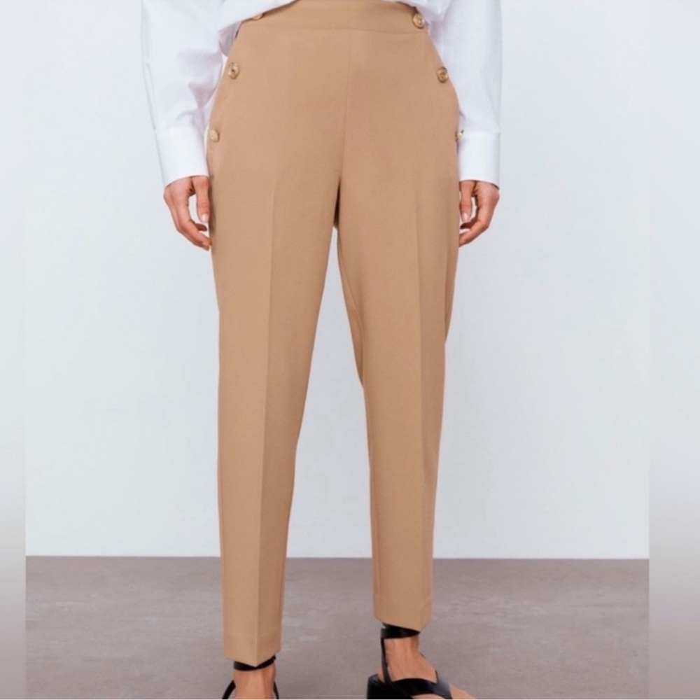 Zara Tan Cropped Women's Pants
